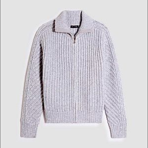 Ann Taylor Zip Bomber style Sweater Jacket